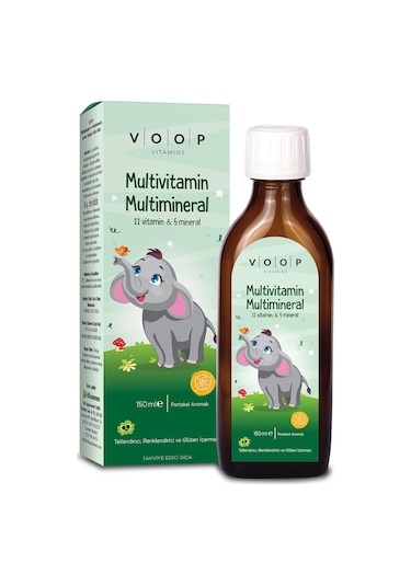 Voop Multivitamin Multimineral Portakal Aromalı Şurup 150 ML