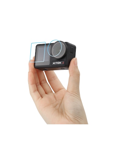 Dji Osmo Action 4 ve 3 Ekran Koruyucu 9h Ön , Arka Ekran Ve Lens