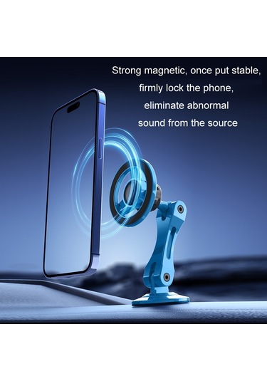 Magsafe Araba Manyetik Döner Ayarlanabilir Cep Telefonu Tutucu Mavi