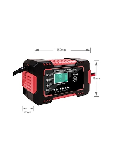 Novahub Akıllı 12v 6a Araç Akü Şarj Cihazı - Agm/gel/sla Şarj Ve Desülfürizasyon Özellikli, Desülfürizasyonlu