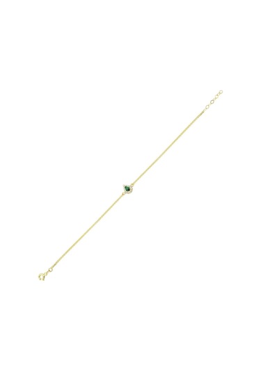 Çgk Çiğdem Gürel Kuyumculuk Yeşil Damla Altın Bileklik Çok Renkli