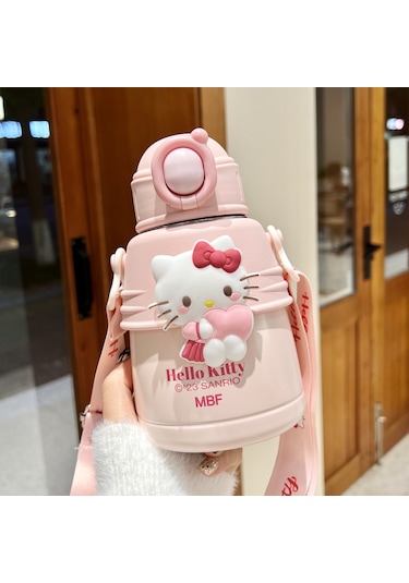 Jolıta Çocuk Termos Şişesi Kız Çocuğu Büyük Kapasiteli Su Isıtıcısı Pembe