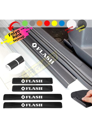 Renault Flash Kapı Eşiği Sticker (4 Adet) New