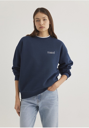 Mavi - Mavi Logo Baskılı Lacivert Sweatshirt 1611656-82454