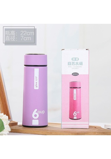 Velvettides Yaratıcı İş Cam Çift Katmanlı Isı Yalıtım Bardak Çocuk Su Bardağı Reklam Hediye Bardak İtme Su Bardağı Mor