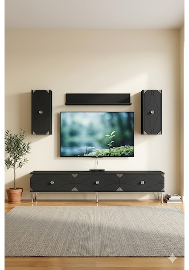 Tvr1897as Alfa Tv Ünitesi Takımı Antrasit-silver 180cm