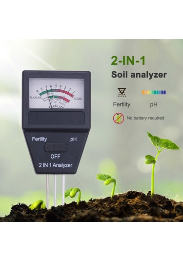 Yıeryı 2'si 1 Arada Toprak Ph Ölçer Ve Gübre Test Cihazı 3 Problu Bahçecilik Dikim Ph Testi İçin İdeal Araçlar
