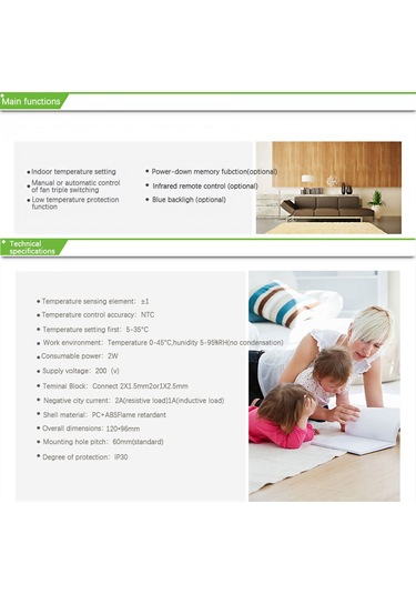 Singree T6861 Lcd Dijital Termostat: Fan Kontrolü, Oda Sıcaklığı Ayarlama, Isıtma/soğutma Modu, Zamanlayıcı, Abs Malzeme