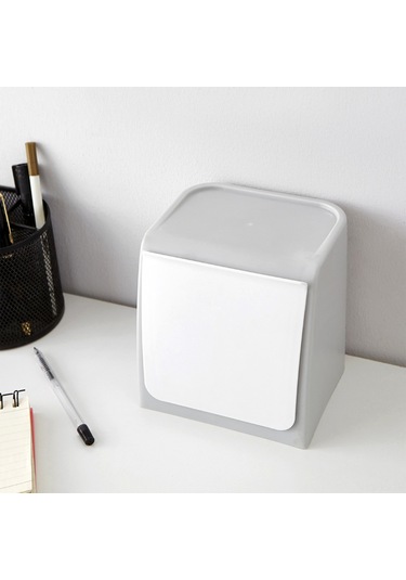 Jeemson Duvar Veya Masa Üstü Kullanıma Uygun Deliksiz Otomatik Geri Tepki Atık/ev Aletleri Saklama Kutusu Gri Gri