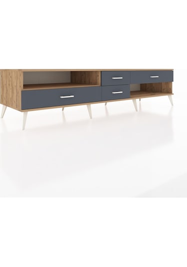 Kronos Tv Ünitesi Tek Raflı 4 Çekmeceli 220x59x51 Çam-çam/antrasit Atlas Çam/antrasıt - Atlas Çam Kronos Tv Ünitesi Tek Raflı 4 Çekmeceli 220x59x51 Çam-çam/antrasit Atlas Çam/antrasıt - Atlas Çam