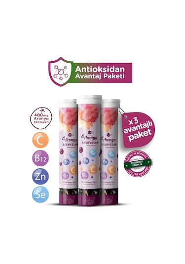 Mor Aronya Takviye Edici Gıda 3 x 20 Efervesan