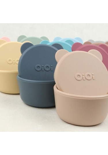 Silikon Kapaklı Mini Kase 2'li Mini Bites - Misty Lilac / Powder Grey