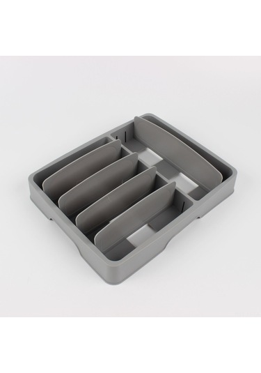 Yifomall Mutfak Rafı İçin Ayarlanabilir Plastik Kapak Depolama Kutusu - Taze Saklama Ve Düzenleme Fonksiyonuyla Çeşitli Kapakları Saklayın Gri Diğer