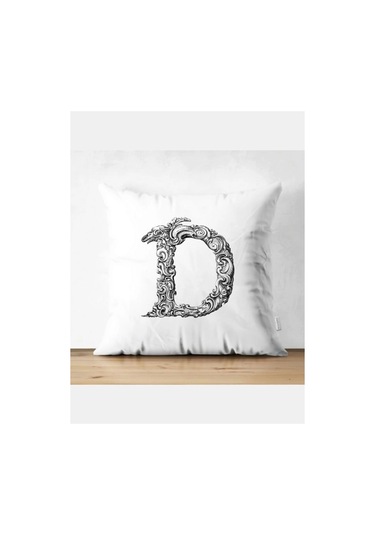 D Harfi Kırlent Kılıfı - D Harfli Yastık Kılıfı Renkli