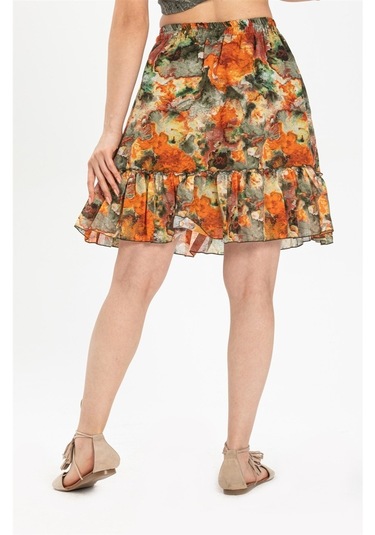 Vual Nesrin Kısa Etek Turuncu Trnc