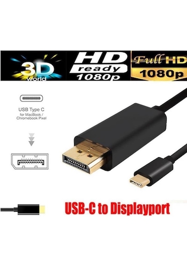 4467 Type C Usb 3.1 To Displayport Çevirici Dönüştürücü Adaptör Kablosu.