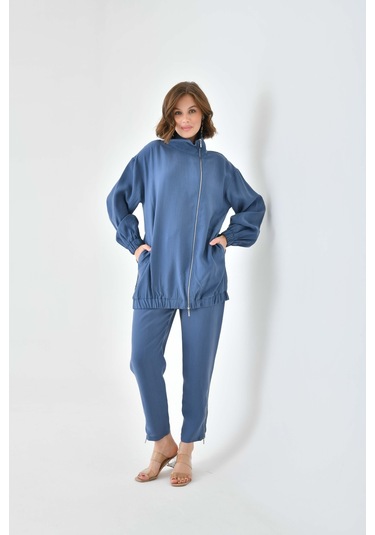 Ftz Women Kadın Modal Pantolonlu Takım İndigo 30716-indigo İndigo