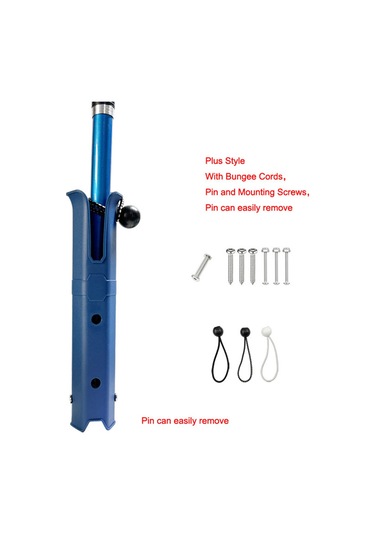Youtek Plastik Balıkçılık Kamışı Tutucusu Mavi Güncellenmiş Versiyon - Bot, Kayak, Araç Ve Duvar Uyumlu Depolama Ve Taşıma Aracı Mavi