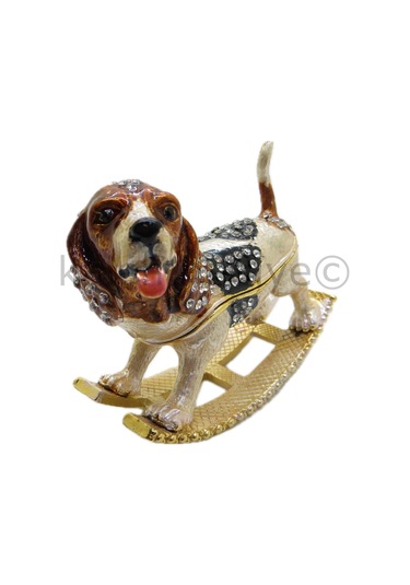 Swarovski Taşlı Sevimli Köpek - Gizli Hazneli Masaüstü Hediyelik