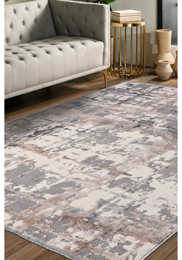 Notteo Modern Halı Yumuşak Dokulu, Dokuma Tabanlı, 7 Mm İnce Form, Dayanıklı Bej