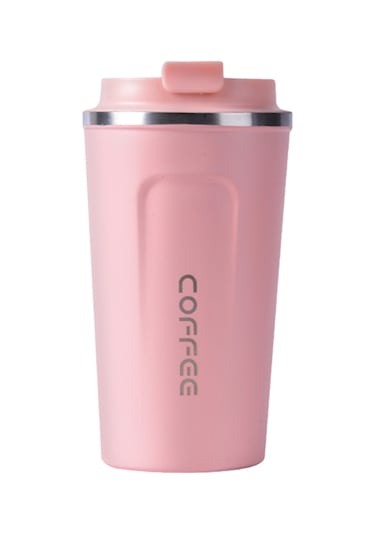 Samdoo 304 Çelik İkili Vakumlu Isıtıcı Bardak, 510ml Pembe, Araçta Taşınabilir, Ev Ofis Spor Seyahat Kullanıma Uygun Siyah