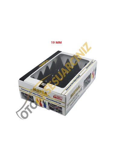 A Kalite Mefsa Bijon Kapağı Sivri 19 Mm Siyah 20 Li Set