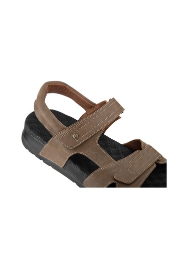 Muya Sagrado Anatomik Memory Foam Topuk Dik. Masaj Taban Erkek Terlik Vizon Vizon