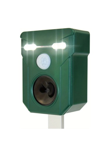 Xuweiwei 1 Paket Ultrasonik Hayvan Kovucu Dis Mekan Gunes Enerjili Hareket Isik Sensorlu Sesli Flashli Led Hayvan Caydirici