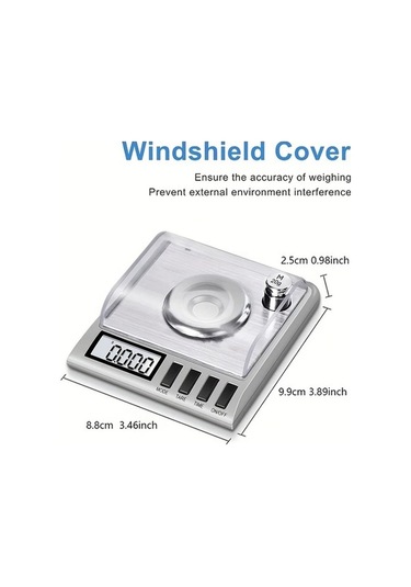 Fastbuy Wangxi Beyaz 0.001g Hassas Dijital Tartı - Mini Takı Altın Mutfak Laboratuvar Kullanımı Beyaz