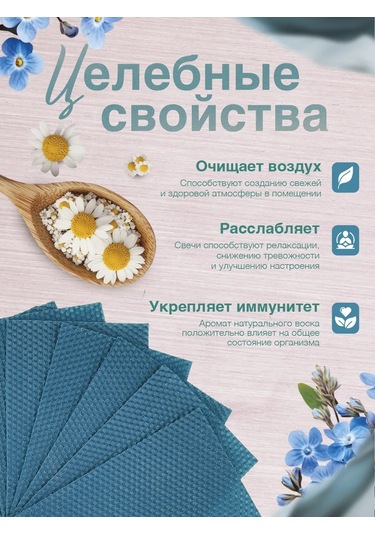 Medovye Sveci Sibiri Doğal Mavi Mum Balmumu 329113040 Açık Mavi