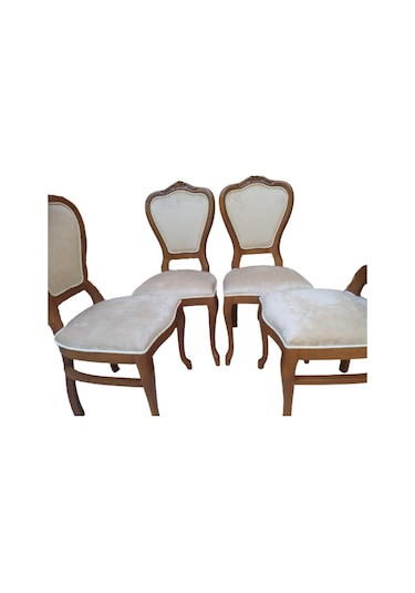 Bengimobilya Sandalye Ceviz Lükens Aslan Ayak Model Kayın Ayak Parlak Ceviz B