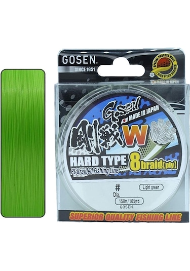 Gosen W8 Hard Type 8x 150 M Açık Yeşil İp Misina 2.0 Pe / 0.24 Mm / 15 Kg 2.0 Pe / 0.24 Mm / 15 Kg