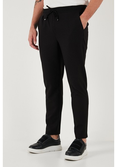 Buratti Streç Regular Fit Normal Bel Düz Paça Jogger Erkek Pantolon Cf25617953 Siyah