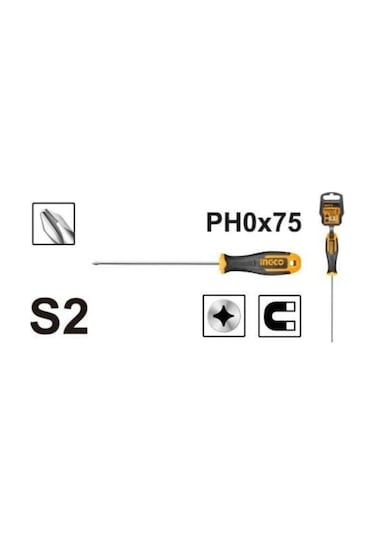 Ingco Hs68Ph0075 Mıknatıslı Yıldız Tornavida Ph0*75
