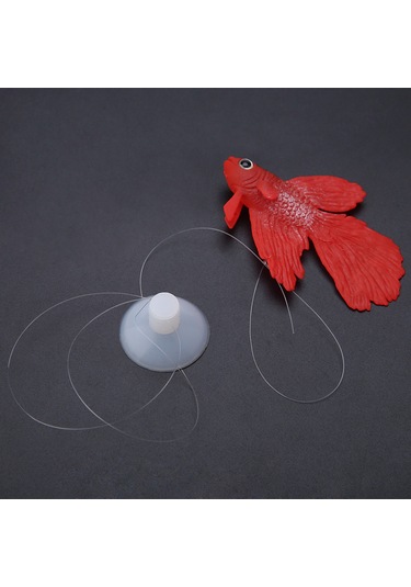 Qingmipy Akvaryum Dekorasyonu: Simülasyonlu Silikon Kırmızı Zıpkın Balık - Su Akışıyla Hareket Eden Süngüllü Ornament