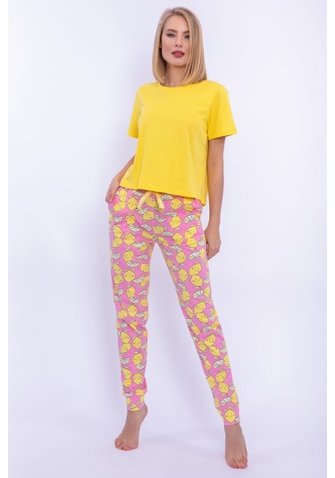 Arnetta Lemons Sarı Kadın Pijama Takımı 5274-28900 Sarı