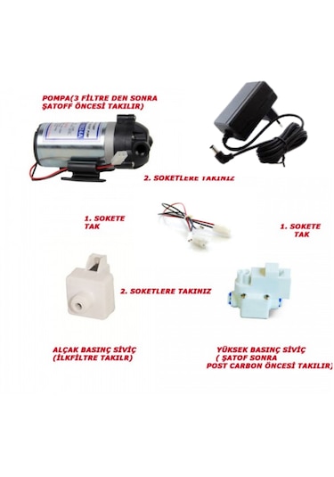 Su Arıtma Cihazı 75-100 Gpd Pompa Seti