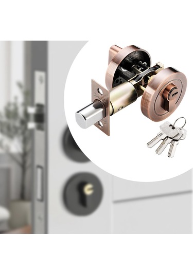 Suntek Kilitli Kapı Kilidi Çağdaş Kırmızı-bakır