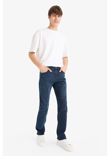 Defacto Sergio Regular Fit Normal Bel Boru Paça Jean Pantolon W7086az25aunm83 İndigo