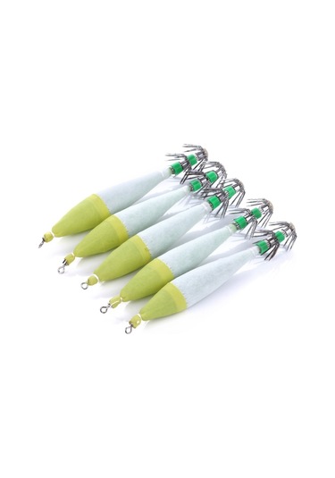5 Pcs / Torba Hengjia Sj001 Aydınlık Patlama Kalamar Kancası Derin Deniz Balıkçılık Sahte Yem 3 , Boyut:sj001 3