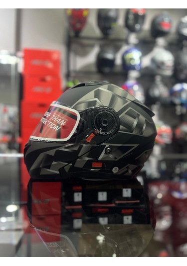 Scoyco 868 Space Çene Açılır Motosiklet Kaskı Siyah