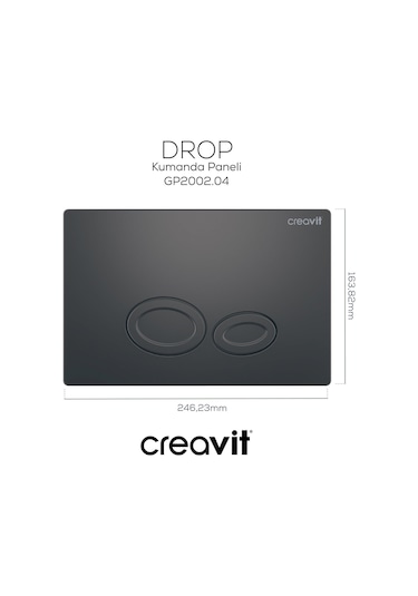 Creavit Drop Antrasit Kumanda Paneli GP2002.04 Antrasit