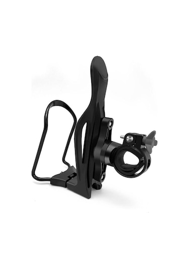 Siyah Mtb Bisiklet Su Şişesi Tutucusu 90 Derece Dönebilen Adaptör İle Bisiklet Bardak İçme Şişe Kafesi Dağ Bisikleti Aksesuarları İçin Siyah