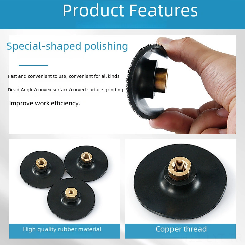 Youtek Esnek Kauçuk Uçlu Taş İşleme Aleti - M14 Delikli 3" Otomatik Yapışkan Diskli Köşe Fırçası, Esnek Şekillendirme Ve Evrensel Uyum Diğer