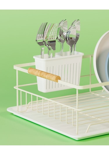 Suntel Bulaşıklık Tabaklık Tezgah Üstü Bulaşıklık Bulaşıklık Sepeti Bulaşık Kurutmalık Paslanmaz Bej