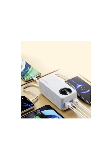 Polygold Pg-pw650 50000 Mah Power Bank 22.5w Süper Hızlı Şarj, 4 Dahili Kablolu Ve Dijital Led Ekran