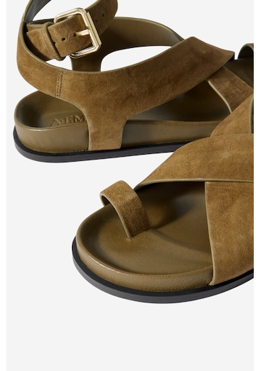 A Emery Jalen Süet Sandalet, Hazel Suede Army Yeşili Yeşil