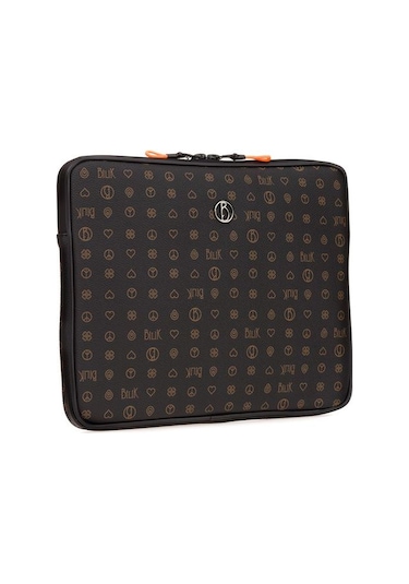 Bilik Deri Monogram Siyah Unisex Laptop & Evrak Çantası Tablet Mn Siyah