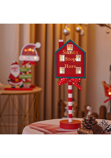 Soulader Noel Işıkları Dekoratif Aydınlatma Şapka Modeli Led Süs Evi İçi Pencere Süsleme Parti Dekorasyonu Yeşil