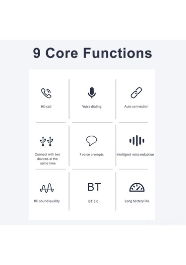 Xindoker T823 Araç İçi Bluetooth Kulaklık, Çift Telefon Bağlantılı, 20 Saat Çalışma Süresi, Ses Asistanı Destekli